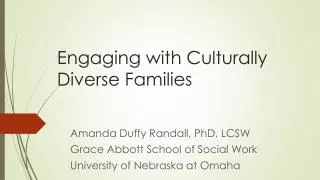 Engaging with Culturally Diverse Families