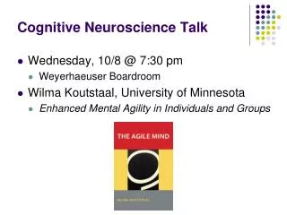 Cognitive Neuroscience Talk