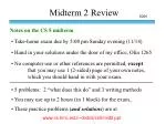 Midterm 2 Review - slide 1