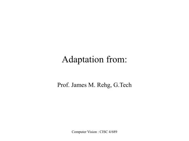 adaptation from