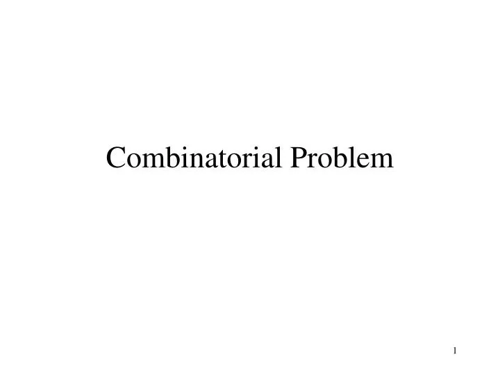 combinatorial problem