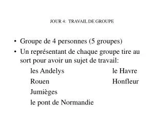 jour 4 travail de groupe