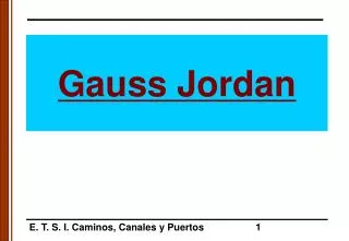 Gauss Jordan