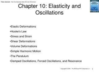 Chapter 10: Elasticity and Oscillations