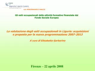 u o monitoraggio e analisi