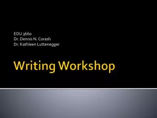 Writing Workshop