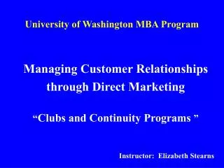 University of Washington MBA Program