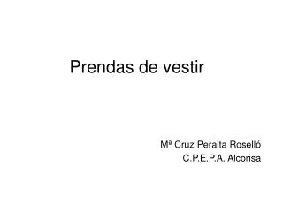 prendas de vestir