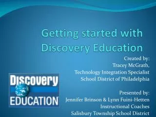 Getting started with Discovery Education