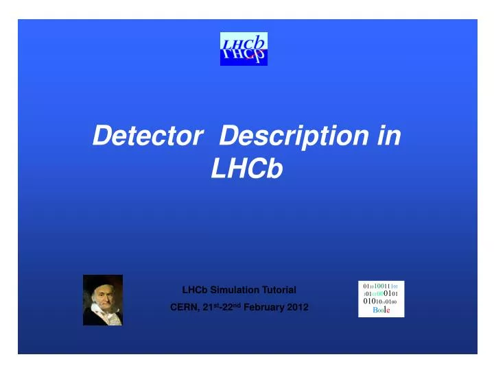 detector description in lhcb