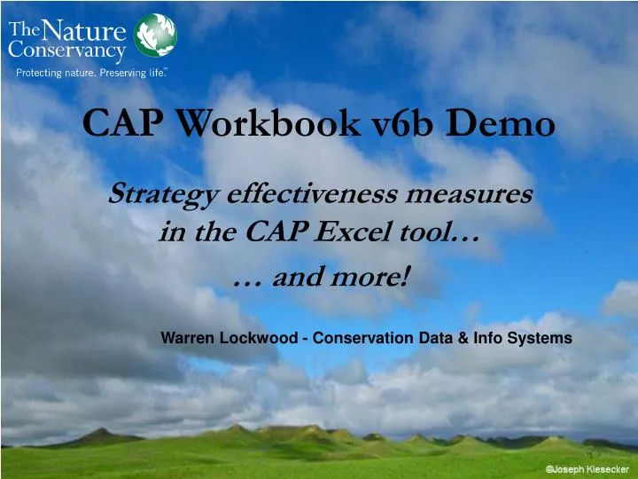 cap workbook v6b demo strategy effectiveness measures in the cap excel tool and more