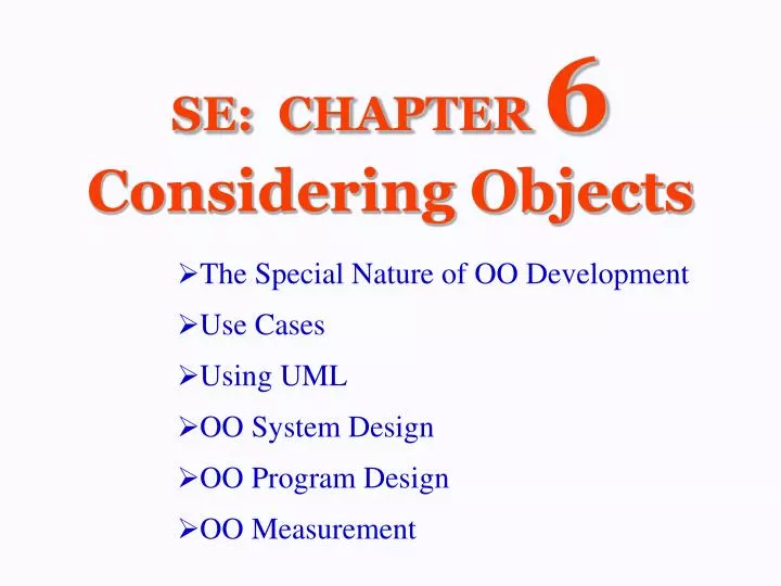 se chapter 6 considering objects