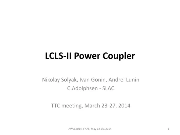 lcls ii power coupler