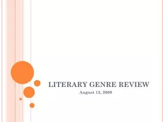 LITERARY GENRE REVIEW