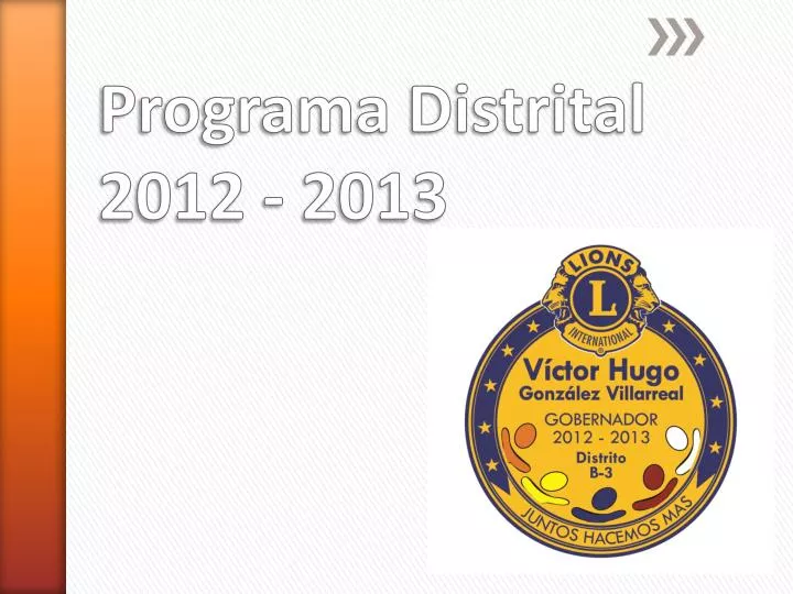 programa distrital 2012 2013