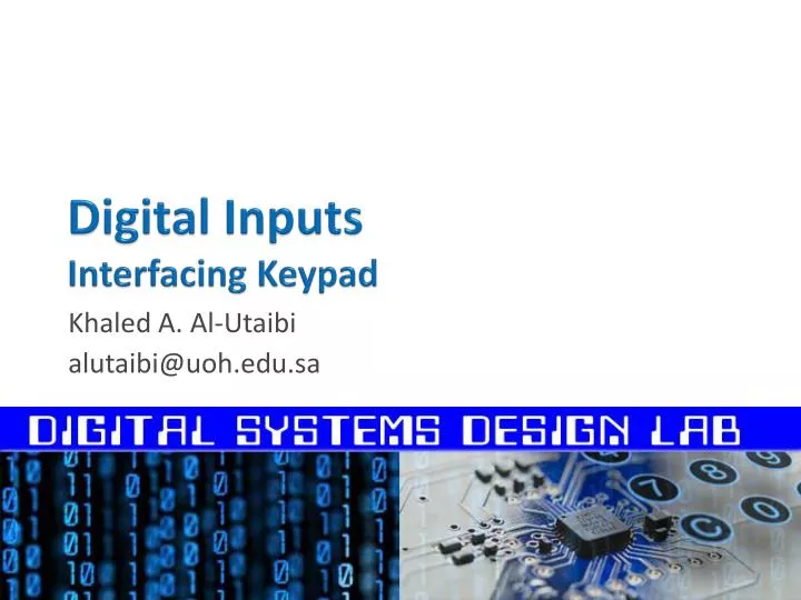 digital inputs interfacing keypad