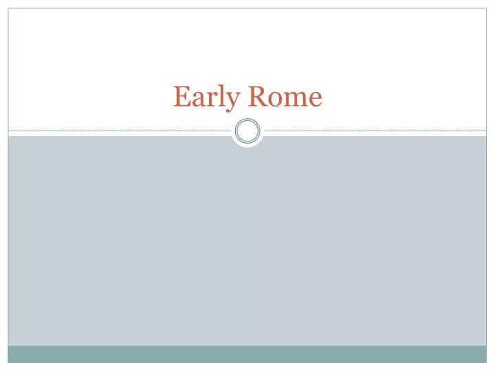 early rome