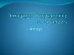 Computer Programming for Engineers - slide 1