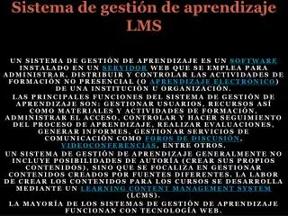 sistema de gesti n de aprendizaje lms