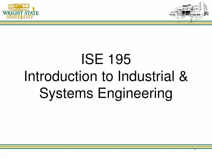 ise 195 introduction to industrial systems engineering