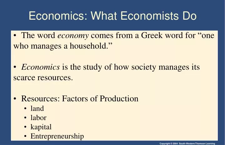 economics what economists do
