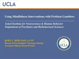 Using Mindfulness Interventions with Problem Gamblers