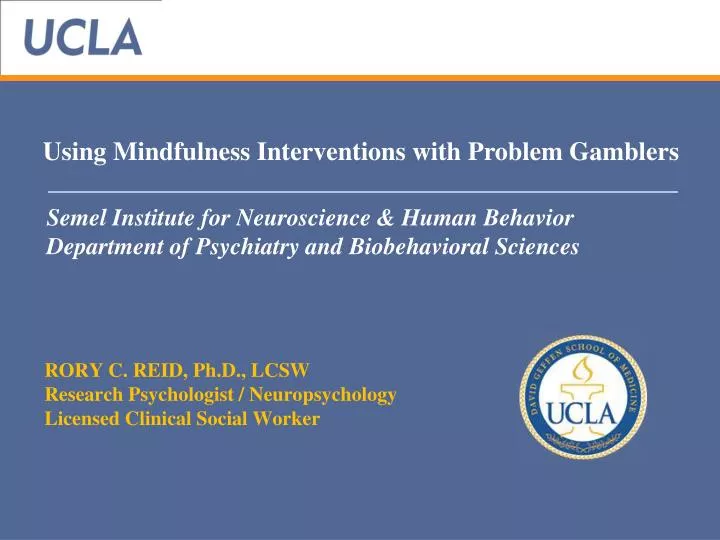using mindfulness interventions with problem gamblers
