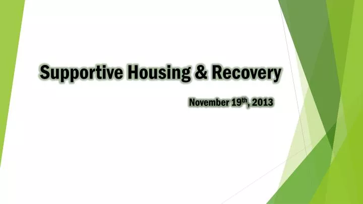 supportive housing recovery