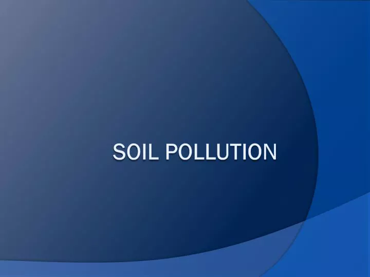 soil pollution