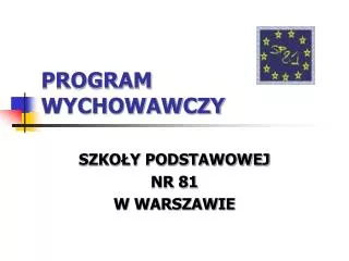 program wychowawczy
