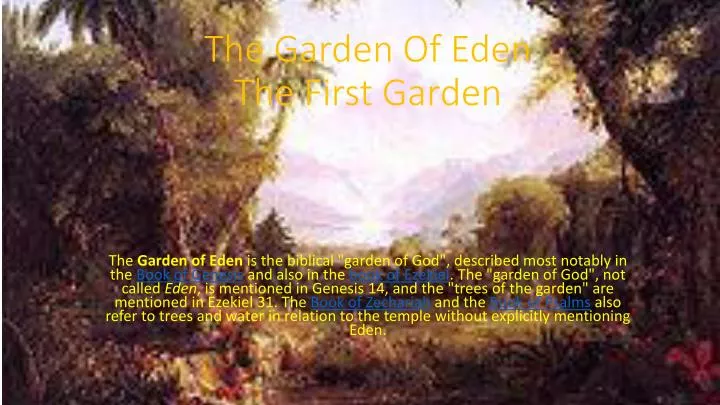the garden of eden the first garden