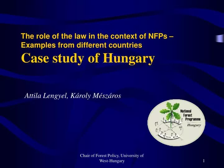 the role of the law in the context of nfps examples from different countries case study of hungary