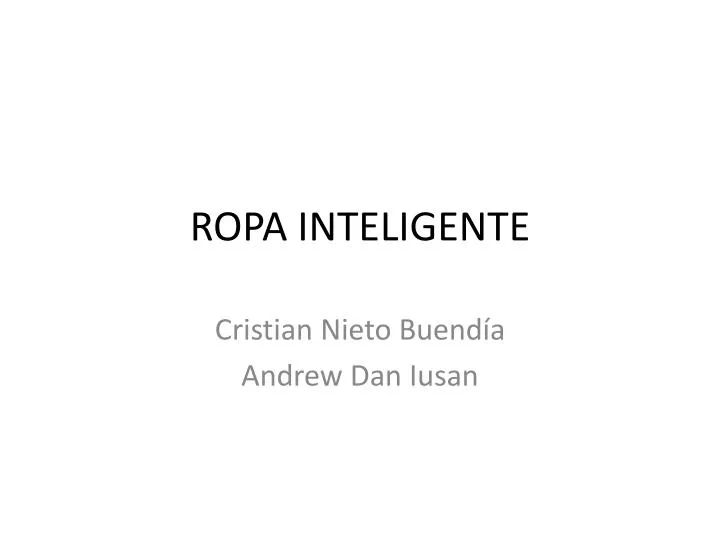 ropa inteligente