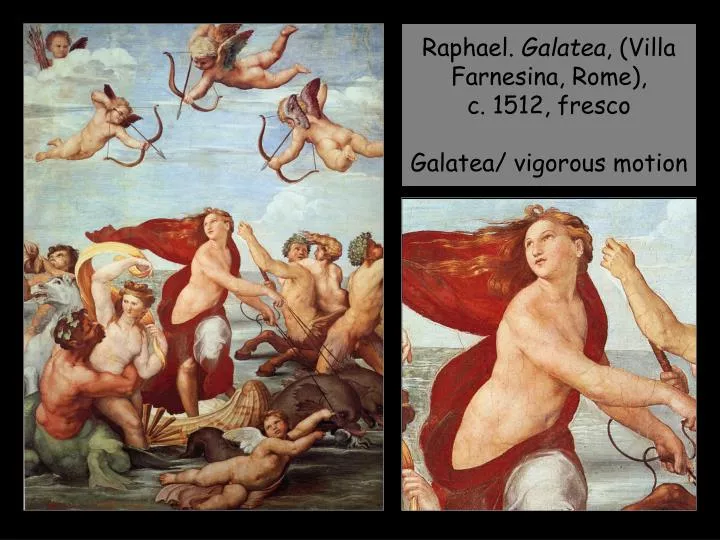 raphael galatea villa farnesina rome c 1512 fresco galatea vigorous motion