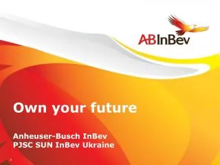 Own your future Anheuser-Busch InBev PJSC SUN InBev Ukraine