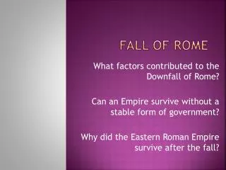 Fall of Rome