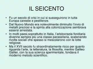 il seicento