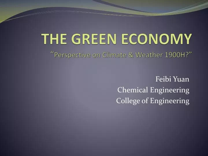 the green economy perspective on climate weather 1900h