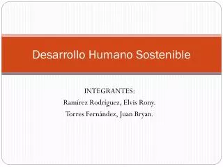 desarrollo humano sostenible