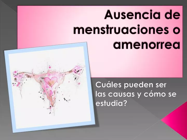 ausencia de menstruaciones o amenorrea