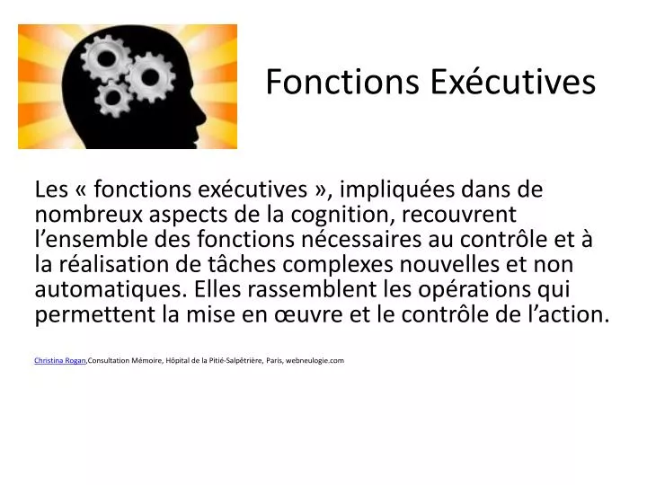 f onctions e x cutives