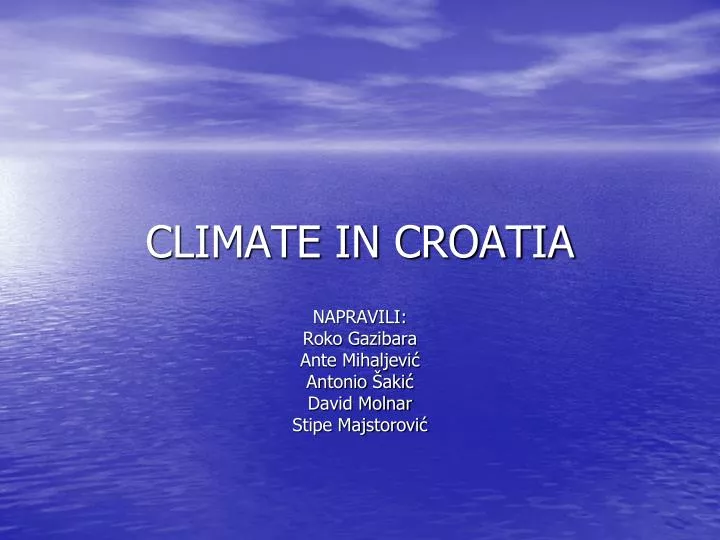 climate in croatia