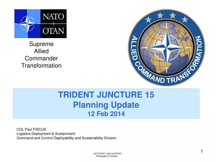 trident juncture 15 planning update 12 feb 2014