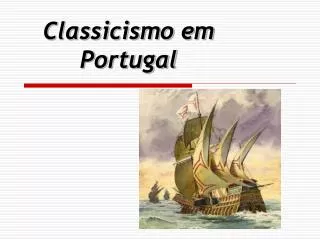 classicismo em portugal