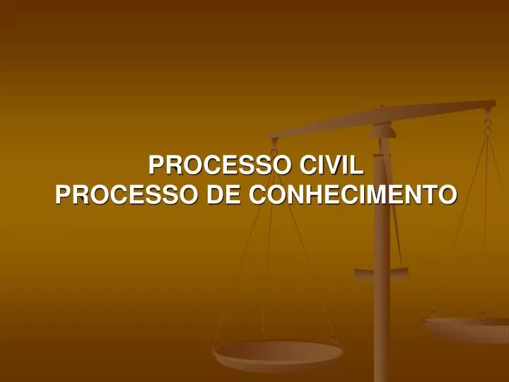 processo civil processo de conhecimento