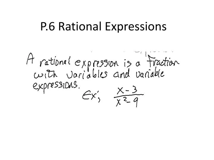 p 6 rational expressions