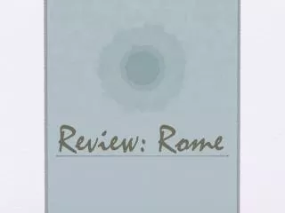Review: Rome