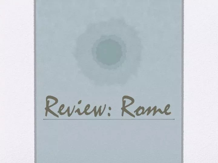 review rome