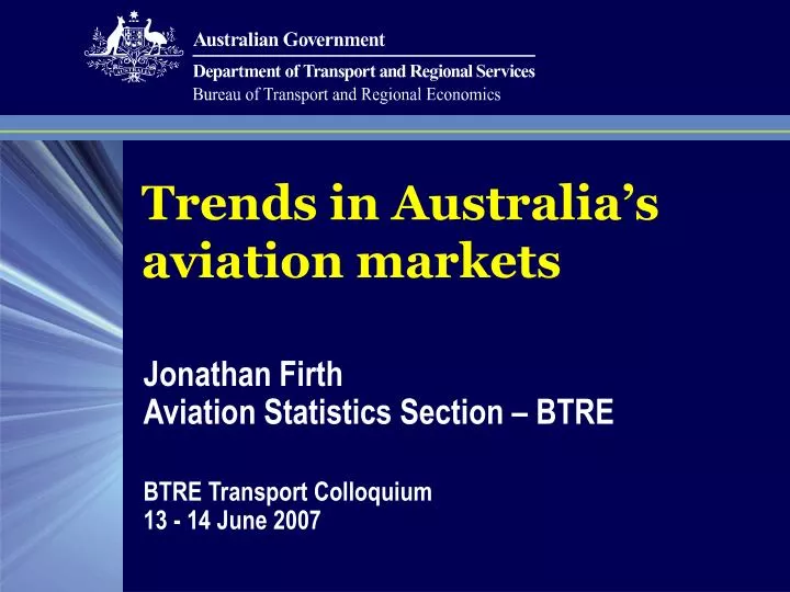 trends in australia s aviation markets
