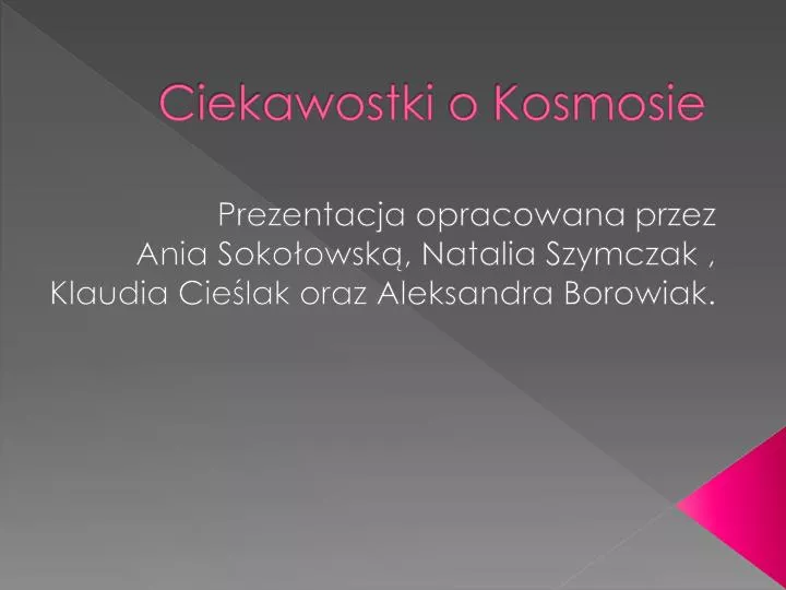 c iekawostki o kosmosie